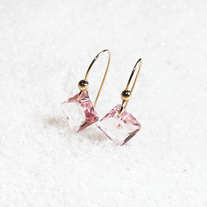 Light Pink Crystal Earrings Swarovski