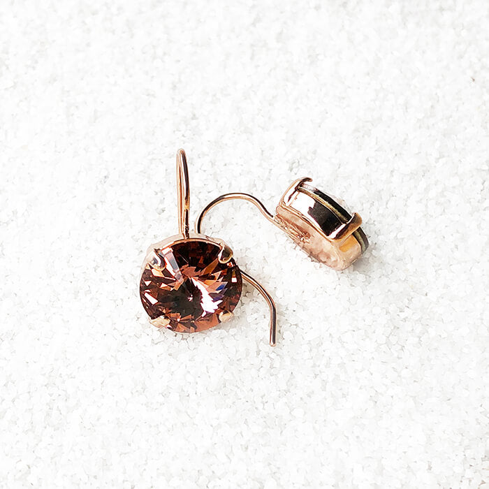blush crystal earrings Swarovski ethical