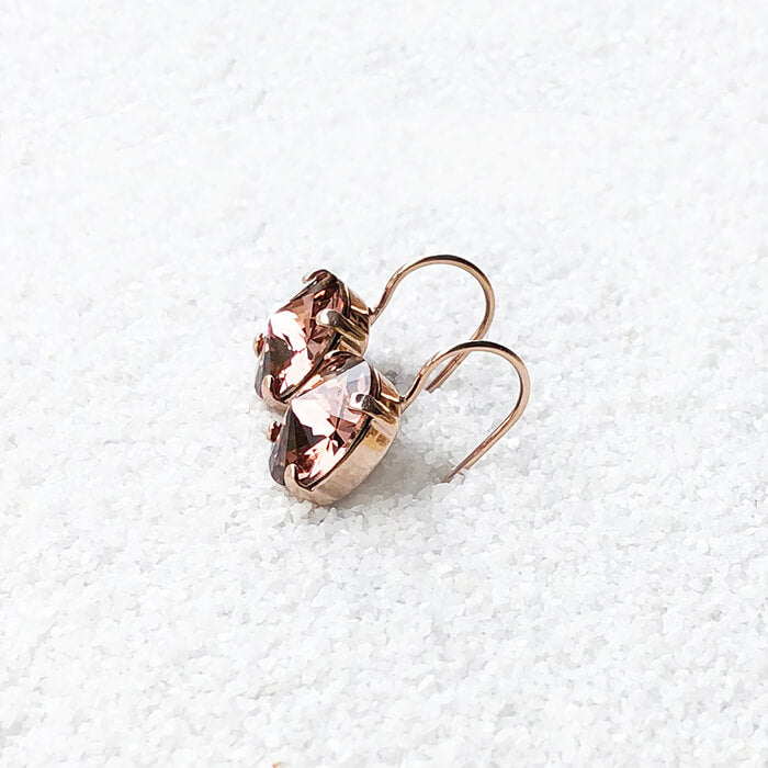 blush crystal earrings Swarovski beautiful