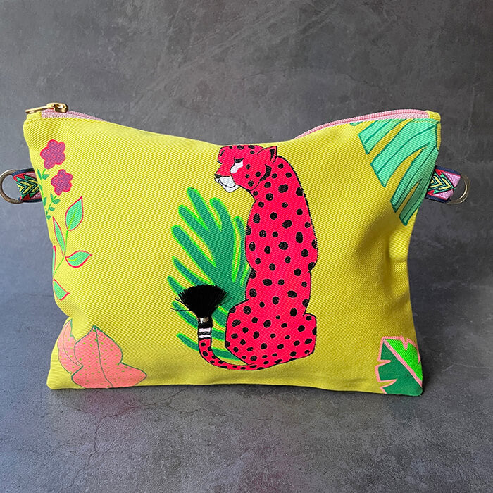 Lady Cheetah Hand Painted Bag
