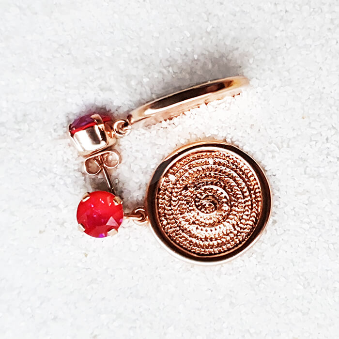 Sherry Crystal Disc Earrings