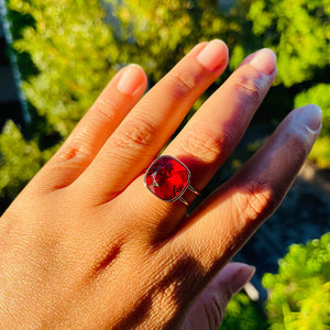Swarovski on sale red ring