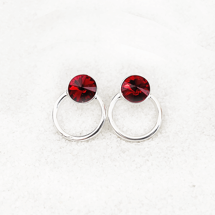 Swarovski red stud deals earrings