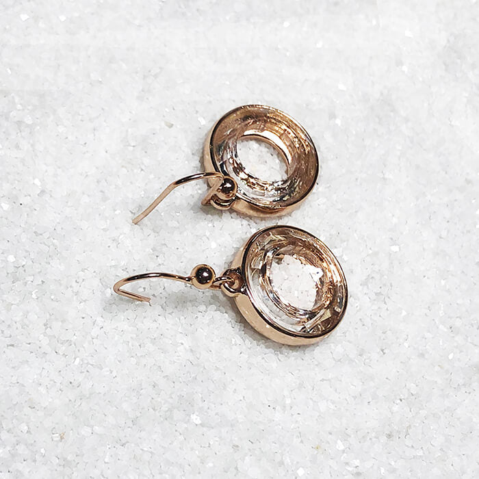 unique rose gold crystal drop earrings online
