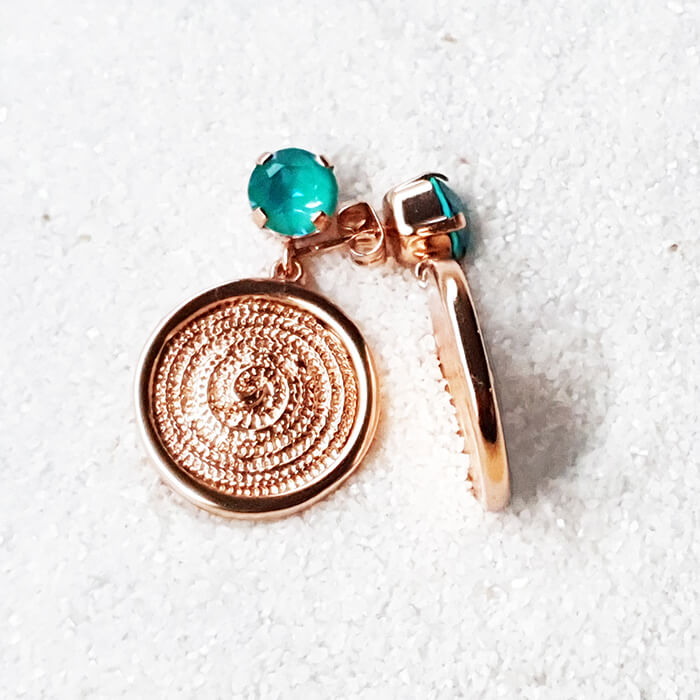 Yayoi Crystal Disc Earrings