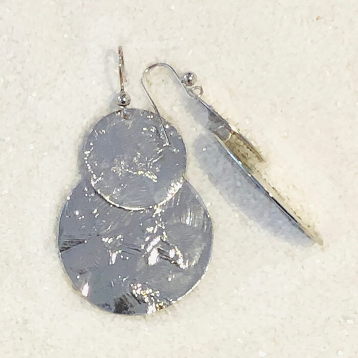 lightweight silver long drop earrings hoot