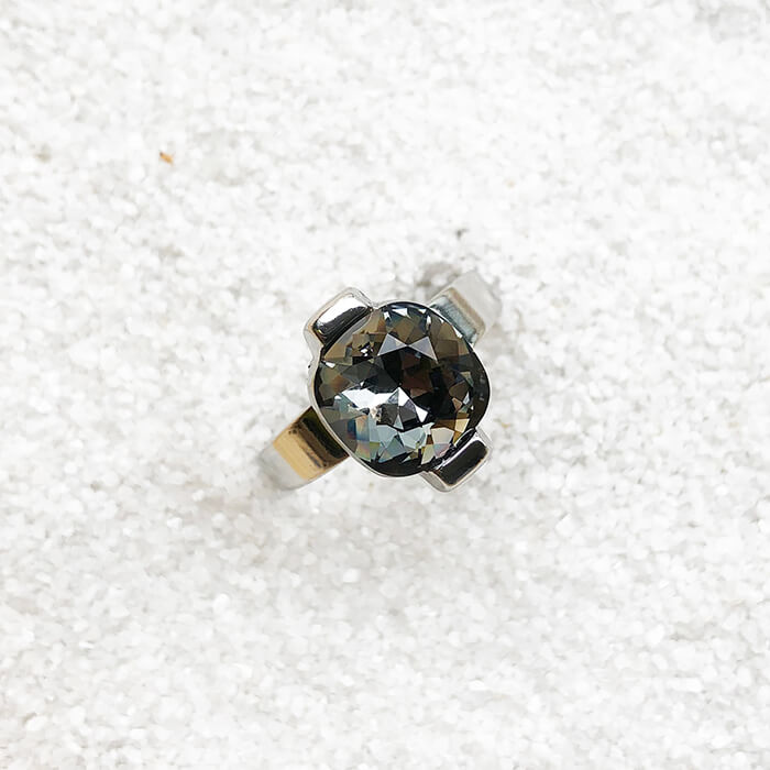 black and silver elegant ethical ring australia