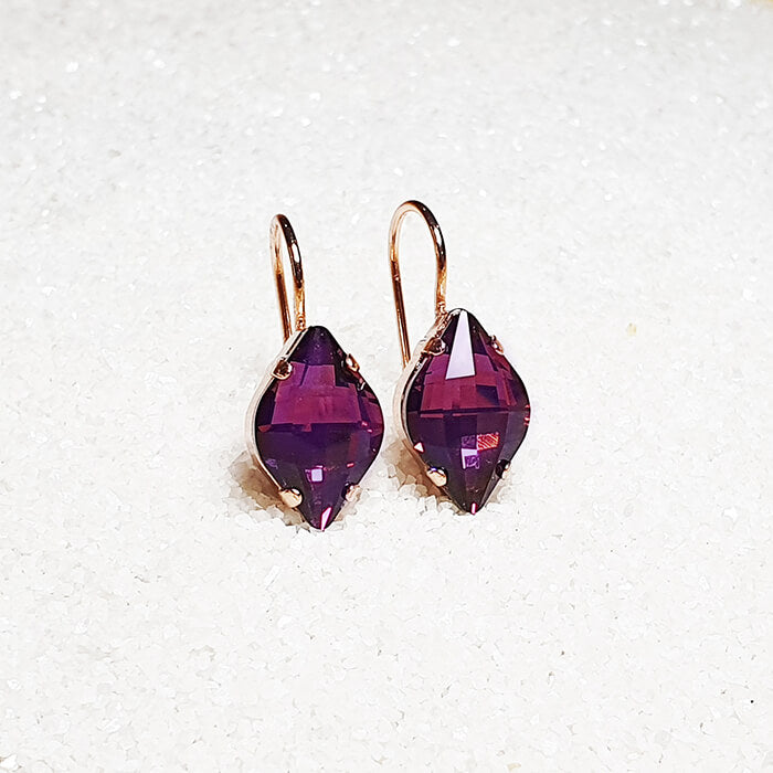swarovski crystal amethyst earrings 