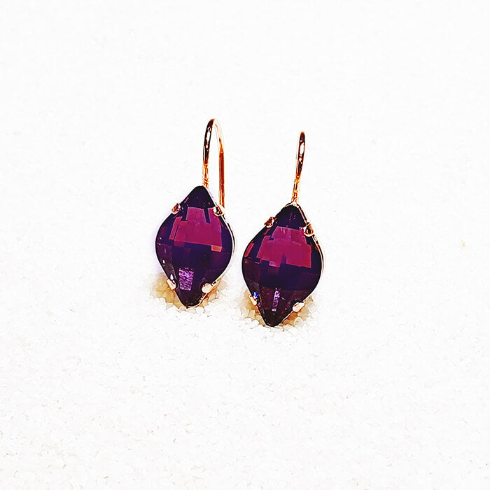 swarovski crystal amethyst earrings