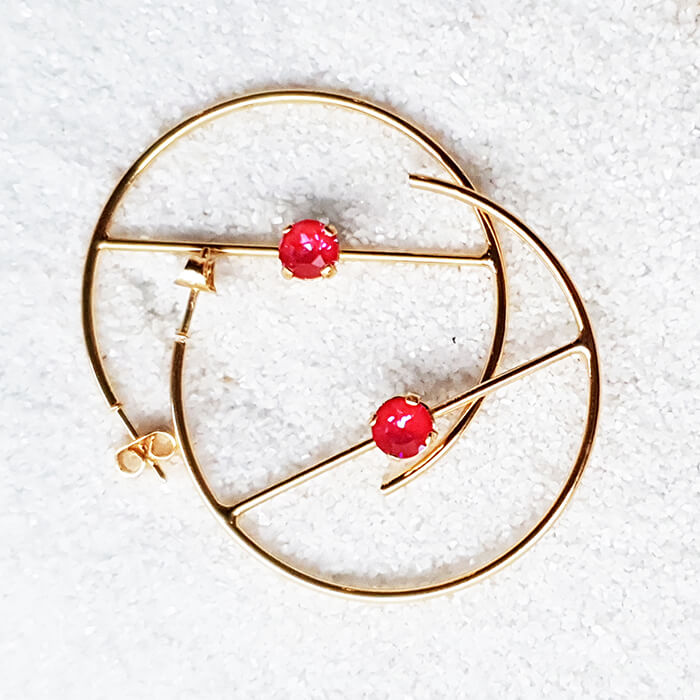 Trixie Swarovski Hoop Earrings