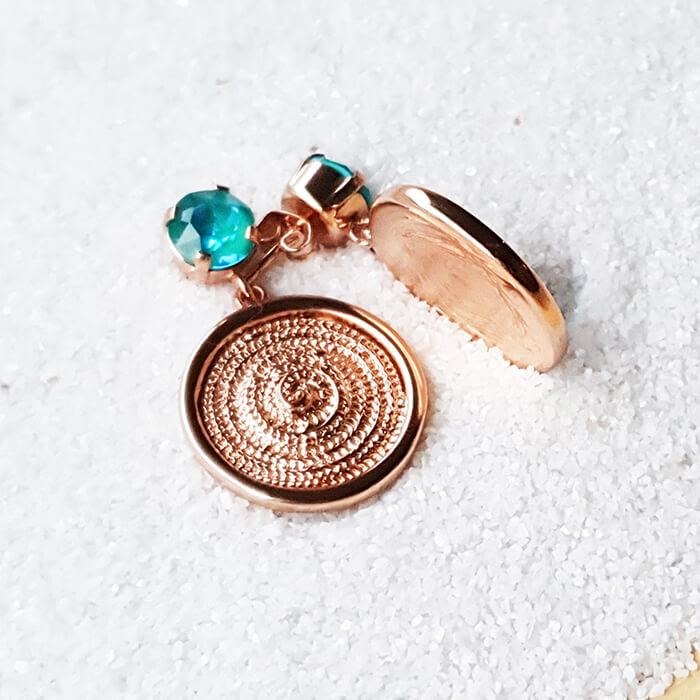 Yayoi Crystal Disc Earrings