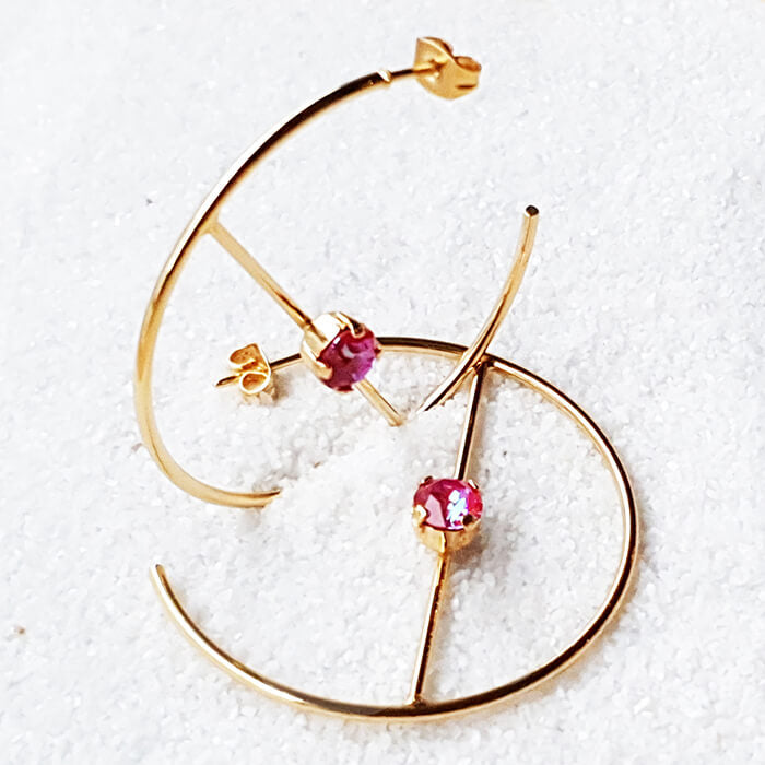 Trixie Swarovski Hoop Earrings