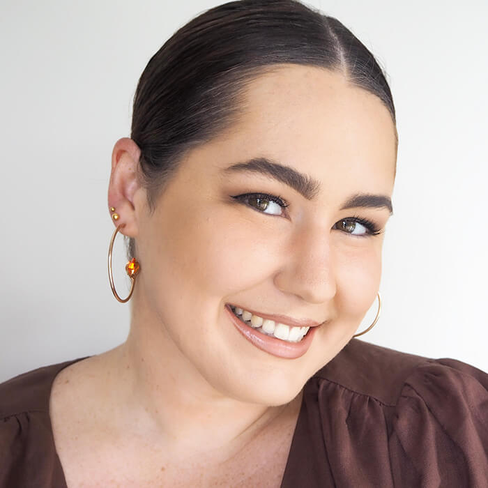 Swarovski Hoops Rose Gold on Kate Jan Maree