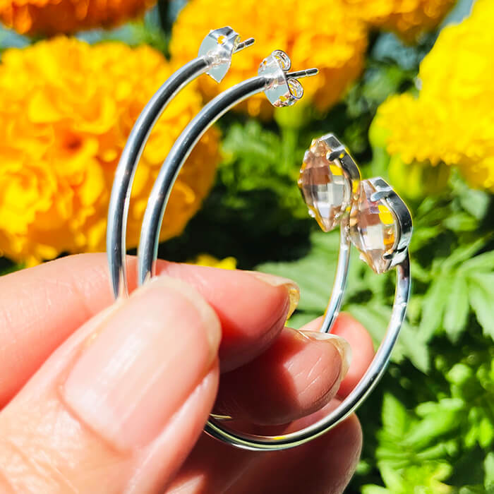 Swarovski Hoops Silver Everyday Hoops 