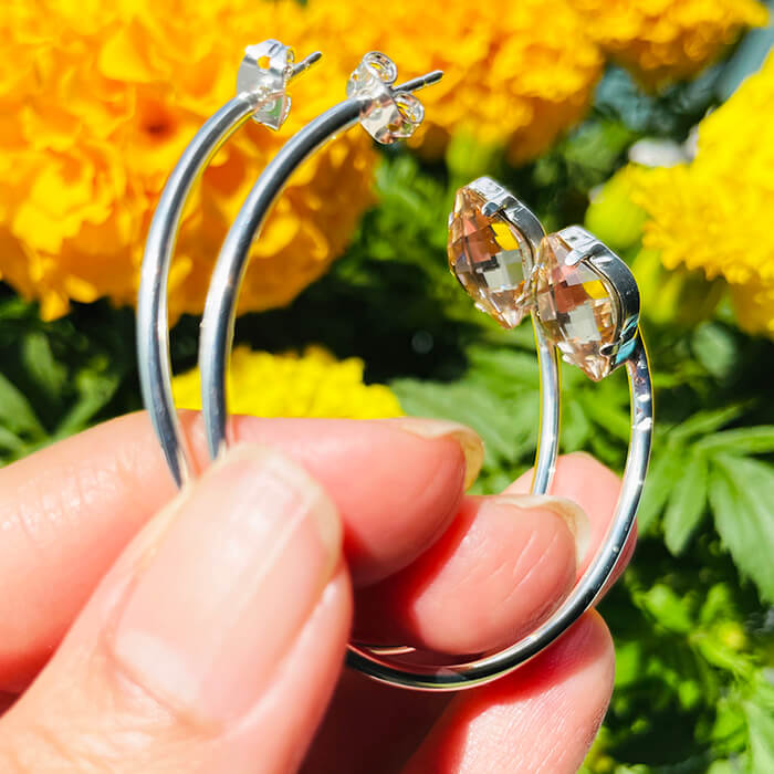 Swarovski Hoops Silver size reference 