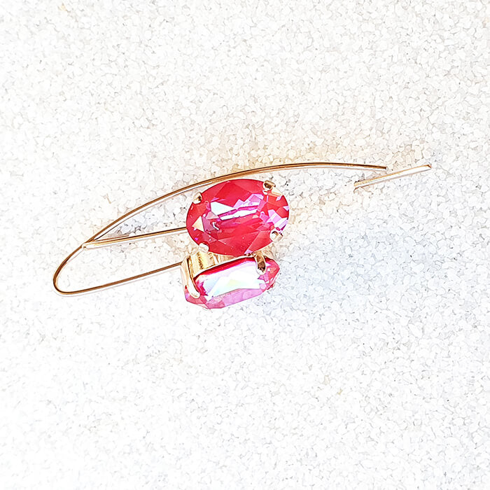swarovski pink drop earrings ethical luxury