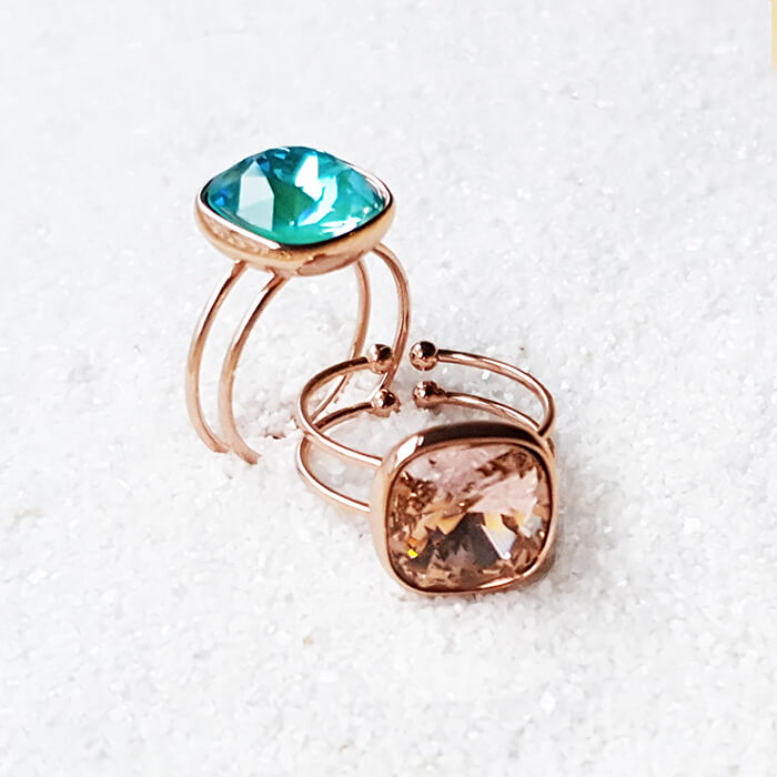 swarovski rose gold rings 