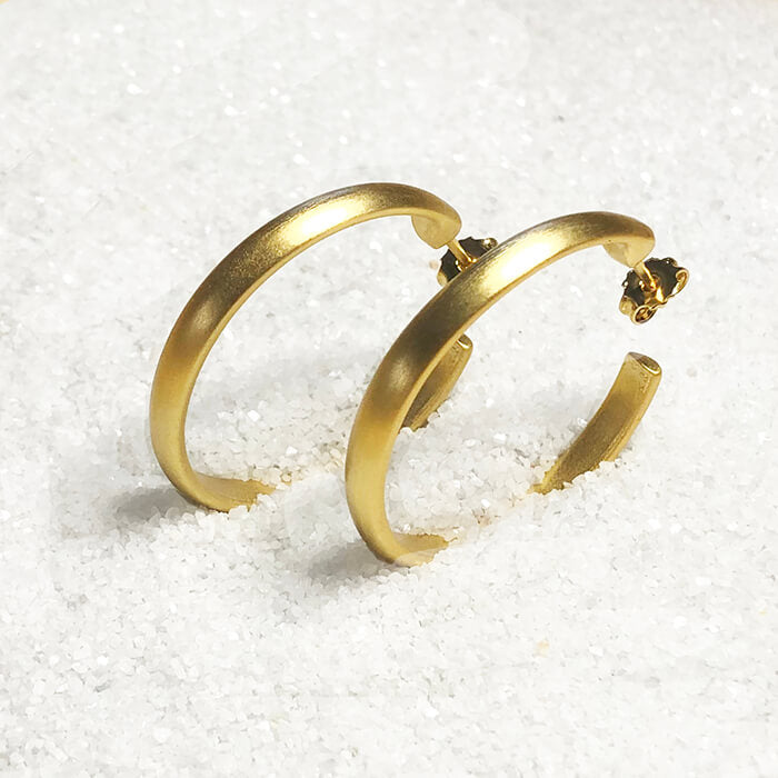 Thick Gold hoops unique