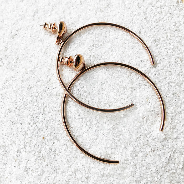 buy elegant hoop earrings rose gold ethical jewellery