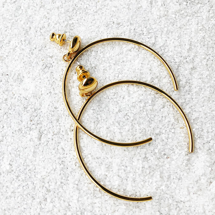 elegant hoop earrings gold 