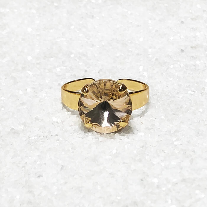 Swarovski Gold Ring close up