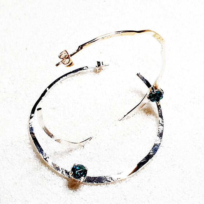 Zoe Swarovski Hoop Earrings