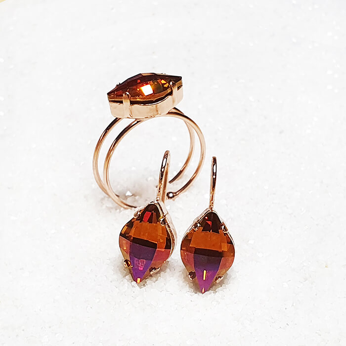 Orange Swarovski Crystal Earrings Hotsell | website.jkuat.ac.ke