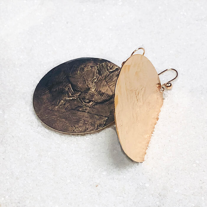 unique dangly rose gold drop earrings online