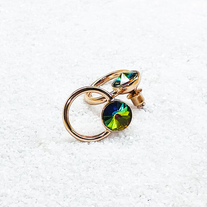 Vitrail Swarovski Crystal Stud Earrings  side angle